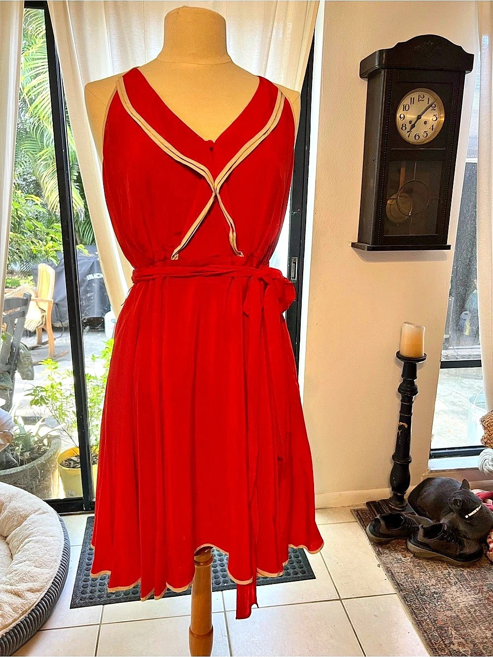 Red Midi Dress Like New